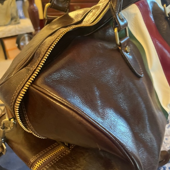 Beautiful Italian-made in Florence, Italy travel bag with fine leather. 🇮🇹 - Picture 6 of 10